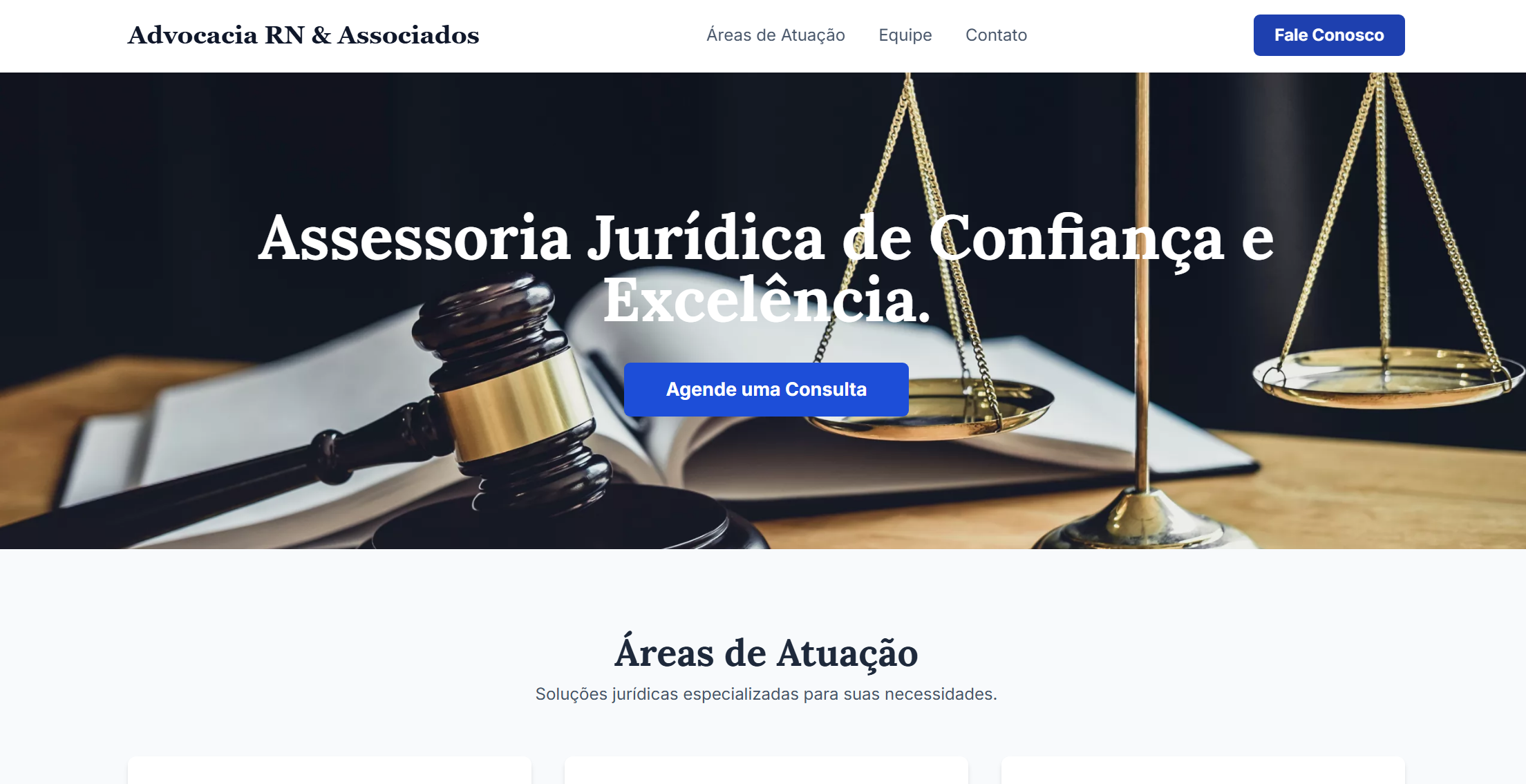 Site Institucional para Advocacia